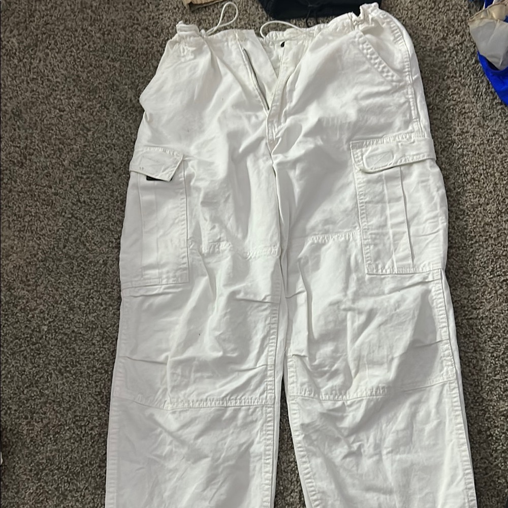 White Cargo Pants